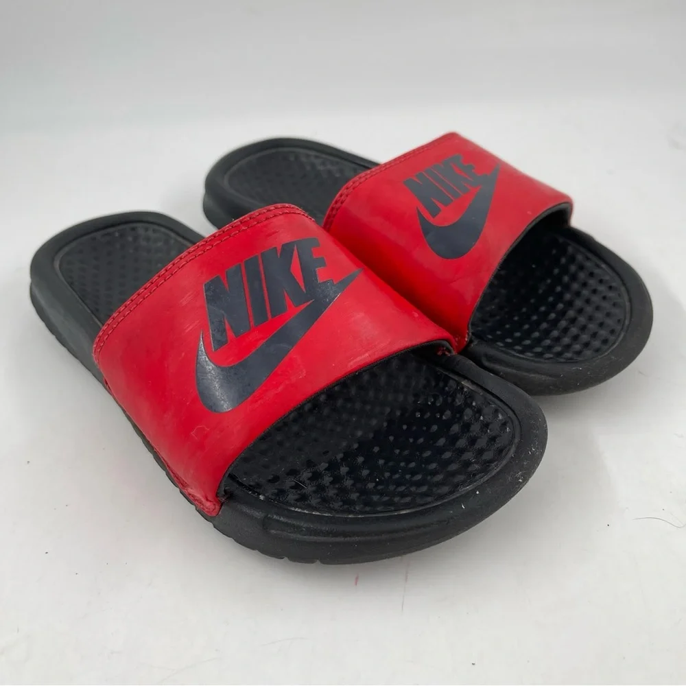 Nike Red and Black Kids Slide Sandals